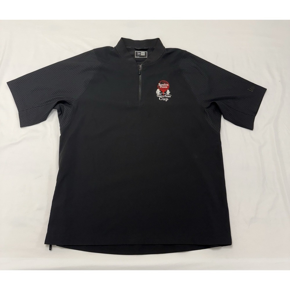 Bandon Dunes New Era Golf 1/4 Zip Pullover Cherry Picker Cup Mens L Short Sleeve